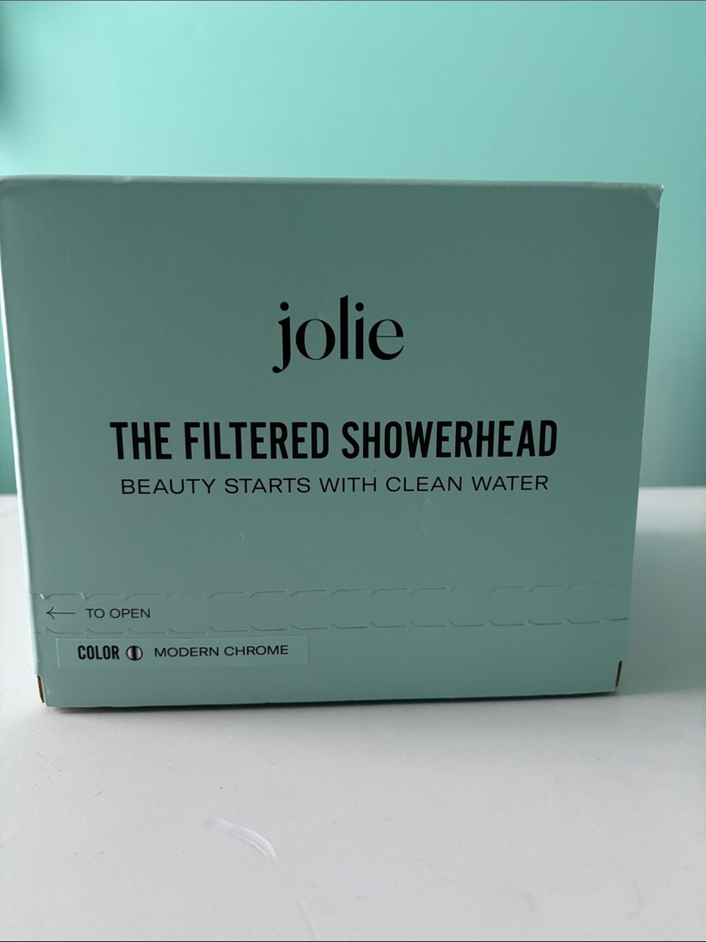 Brand New unopened box Jolie Filtered Showerhead - Mint Teal